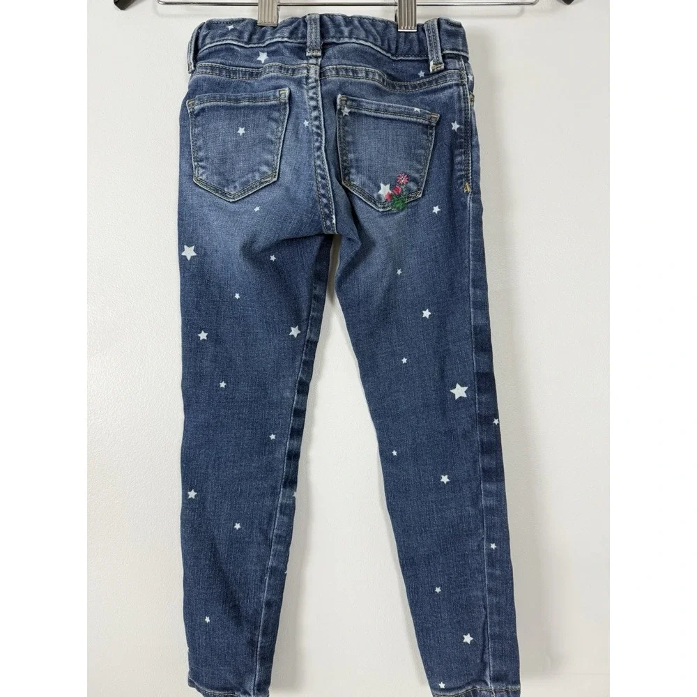 GAP Sarah Jessica Parker Jeans Embroidered Skinny Fit Size‎ 5 Girls Adjustable